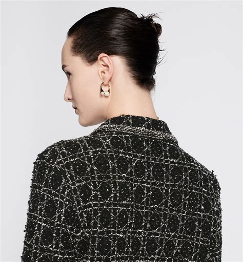 dior macrocannage jacket|Macrocannage Jacket Black and White Technical Cotton Tweed.